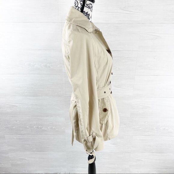 J Crew Khaki Travel Trench Belted Jacket - Picture 5 of 8